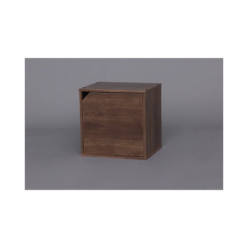 カラーキュビック 扉付 ブラウン