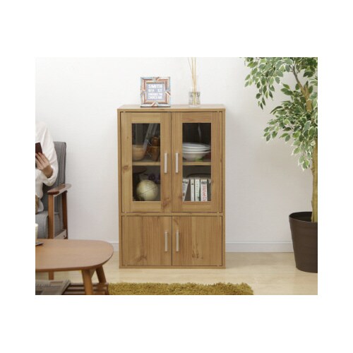 ガラスキャビネット ナチュラル