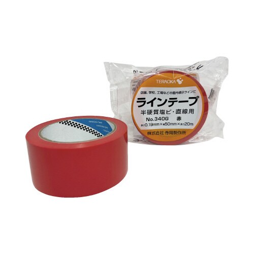 ラインテープNo.340G 赤 1巻×4