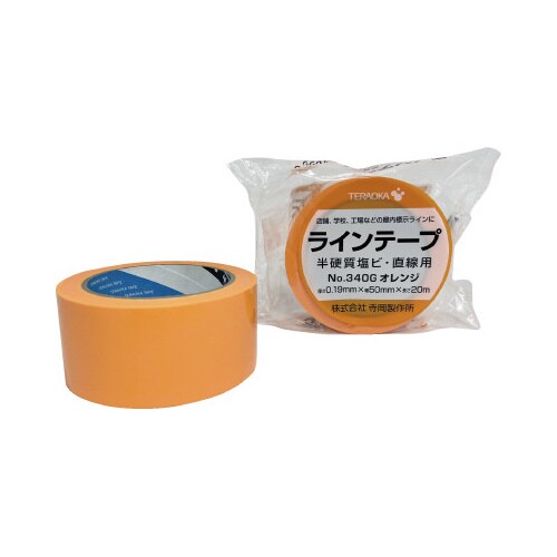 ラインテープNo.340G オレンジ 1巻×4