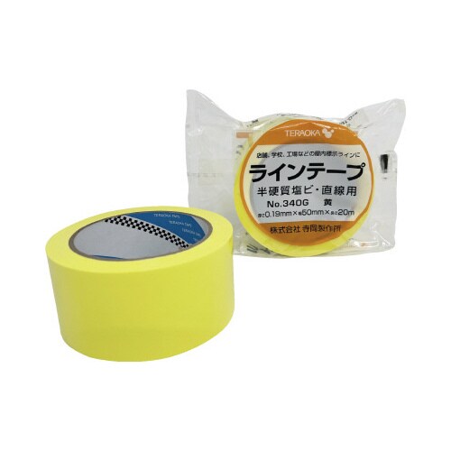 ラインテープNo.340G 黄 1巻×4