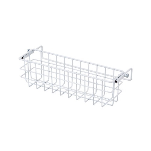 引っ掛け調整ネットカゴ ホワイト 幅34cm