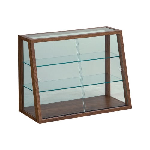 リブ ミニショーケース ブラウン