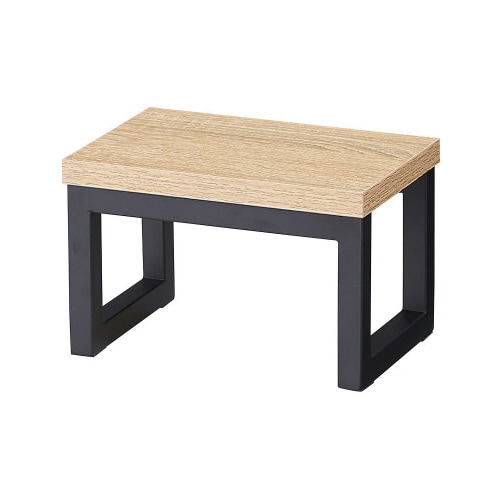 コの字ディスプレイ ラスティック×黒脚 幅20cm