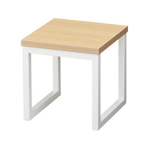 コの字ディスプレイ エクリュ×白脚 20cm角