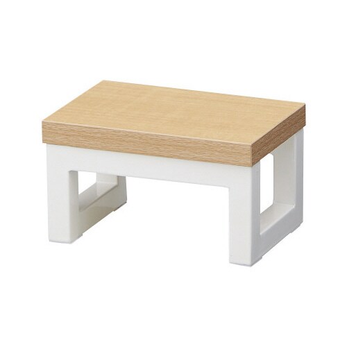 コの字ディスプレイ エクリュ×白脚 幅15cm