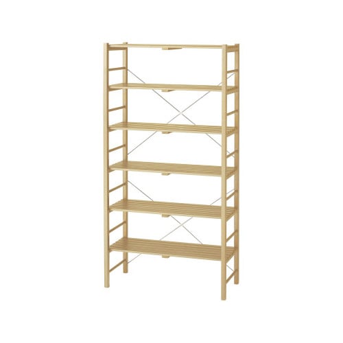 ウッドラック ナチュラル W90×H180 6段