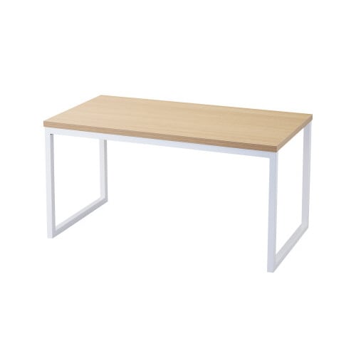 コの字ディスプレイ エクリュ×白脚 幅60cm