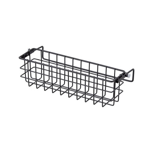 引っ掛け調整ネットカゴ ブラック 幅34cm