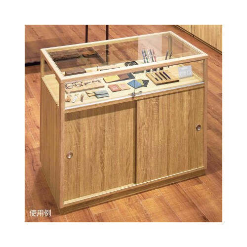 木製ショーケース スクエアタイプ ラスティック柄