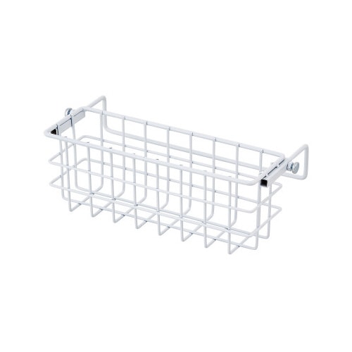 引っ掛け調整ネットカゴ ホワイト 幅27cm