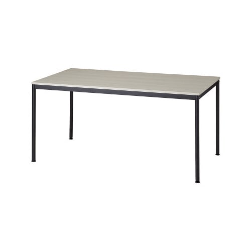 ミーティングテーブル黒 ホワイトW天板 150cm