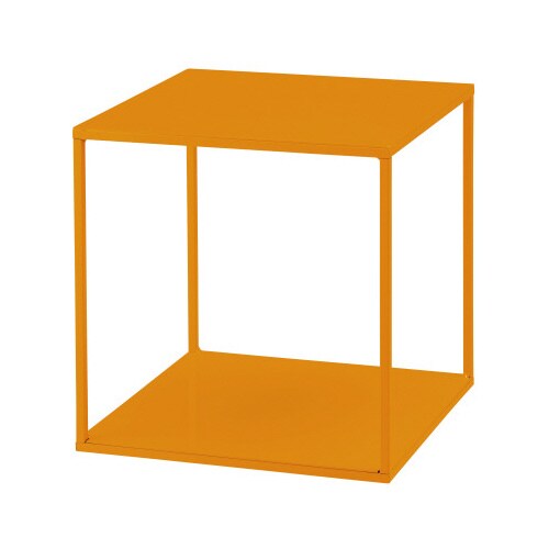 スチール製ディスプレイ台 オレンジ 30cm角