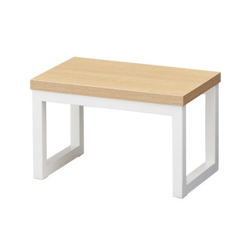 コの字ディスプレイ エクリュ×白脚 幅25cm