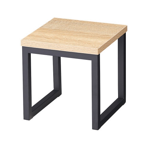 コの字ディスプレイ ラスティック×黒脚 25cm角