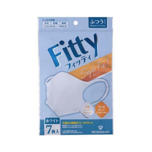 フィッティスタイル+立体ふつう ホワイト 7包