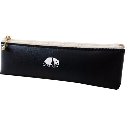 ペンケースワンポイントパンダブラックx2