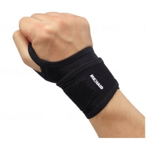 メディエイドしっかりガード手首 黒 M×5