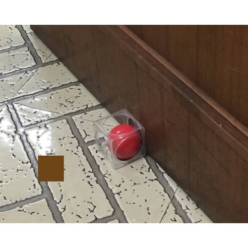 ドアストッパーDoorCube ブラウン×7