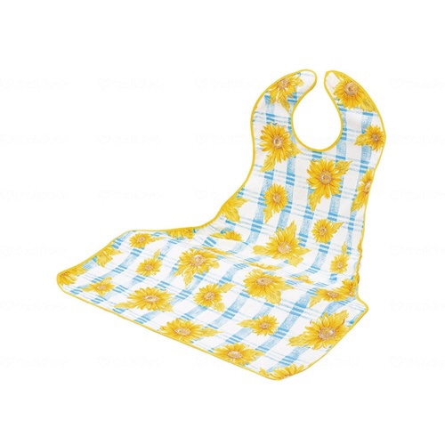 テーブルからすべらない食事エプロン ひまわり柄×5