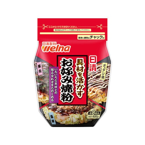 日清具材を活かすお好み焼粉400gx12