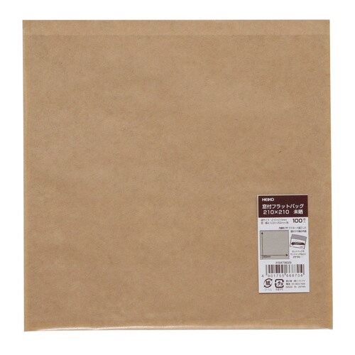 窓付フラットバッグ 210×210 未晒×10