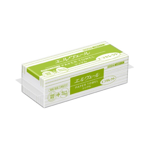 エルヴェールペーパータオルエコセレクトシングル小判