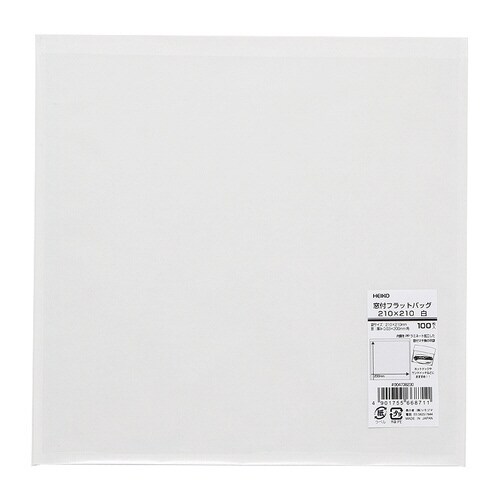 窓付フラットバッグ 210×210 白×10