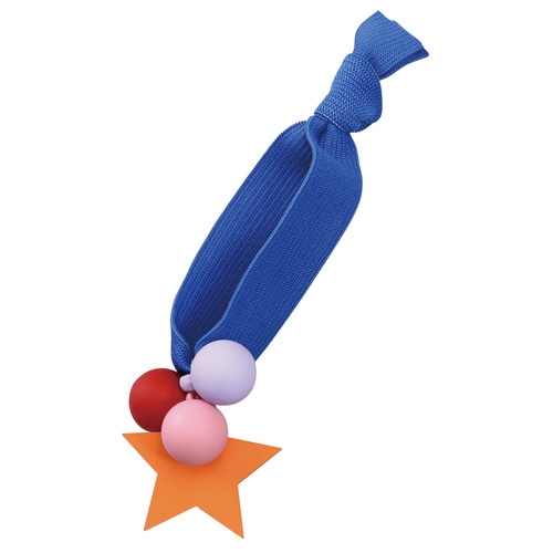 星付カラフルヘアタイ 青