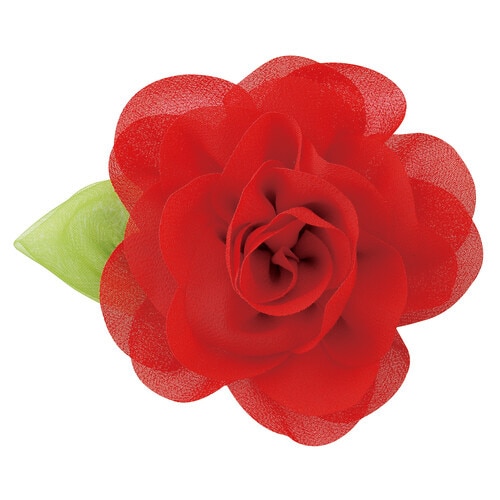 コサージュバッジ レッド