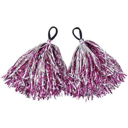 ハンドフリーポンポン ピンクシルバー