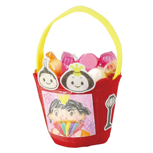 バケツ型フェルトひな小物入れ