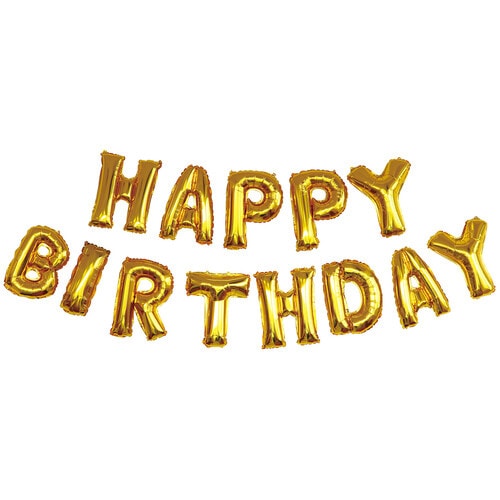 バースデーバルーン ゴールド
