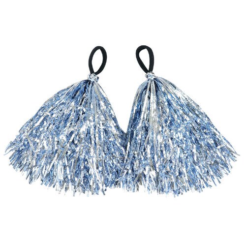 ヒラヒラハンドフリーポンポン 薄水色シルバー