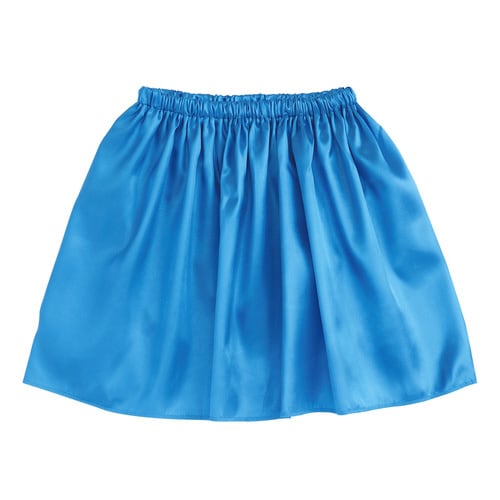 ソフトサテンフレアスカート M 青