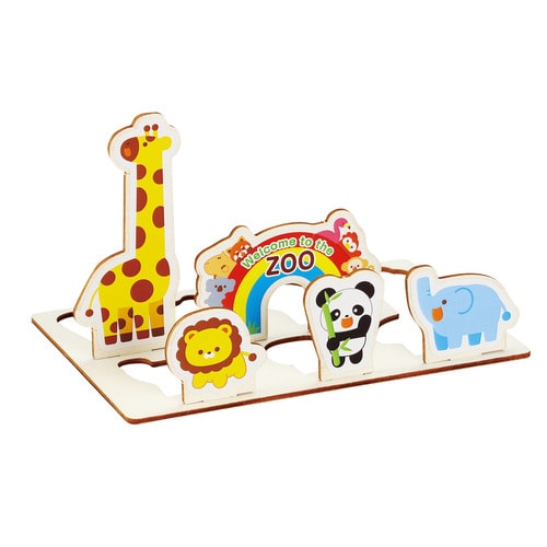 木製組製カードB6 わくわくどうぶつえん