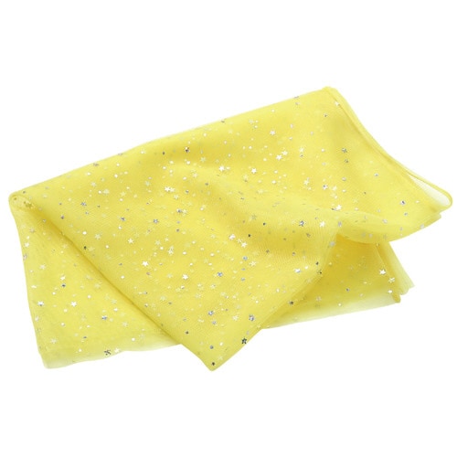 星レース生地 黄 100×150cm