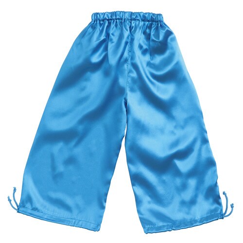 ソフトサテンズボン(裾絞り付)M 青