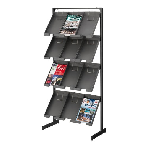 トレー型パンフレットスタンド 傾斜 3列4段