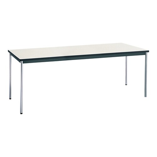 会議テーブル 棚なし ステンレス4本脚