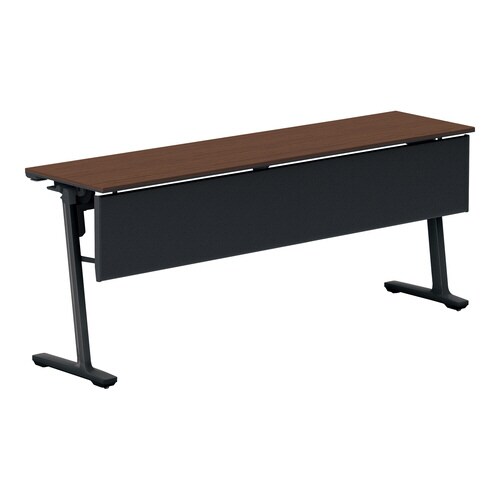 フラップ天板会議カ−ム 樹脂パネル付 棚付