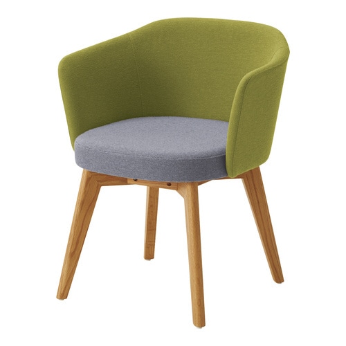 チェア コーデ 木脚 張くるみ肘 スタンダード張地