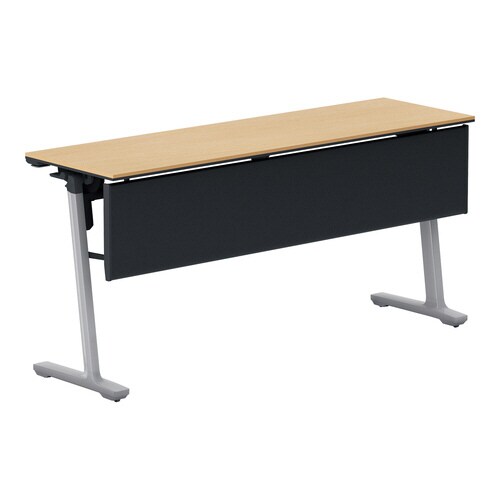 フラップ天板会議カ−ム 樹脂パネル付 棚付