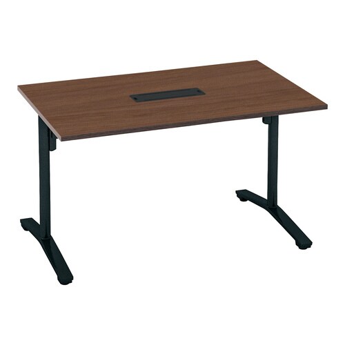 ビエナ 固定角型天板配線付 塗装脚キャスター