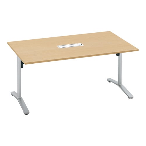 ビエナ 固定角型天板配線付 塗装脚アジャスター