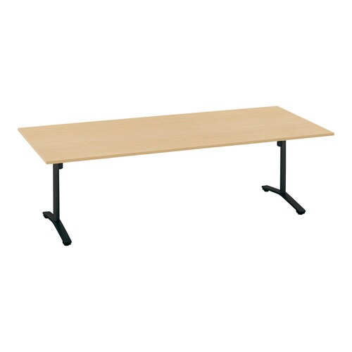 ビエナ 固定角型天板 塗装脚キャスター