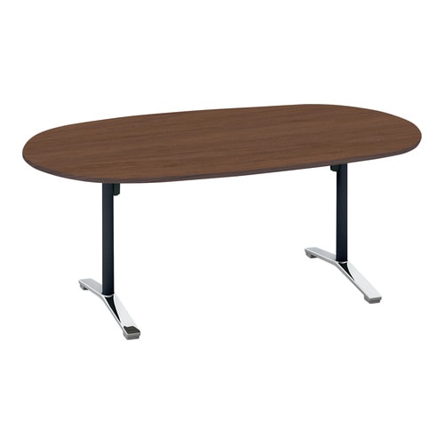 ビエナ 固定楕円天板 ポリッシュ脚アジャスター