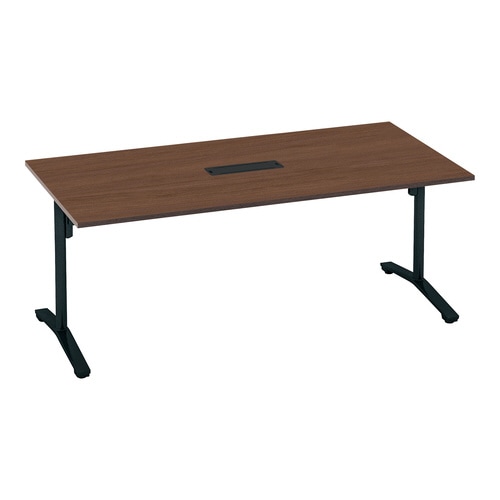 ビエナ 固定角型天板配線付 塗装脚アジャスター