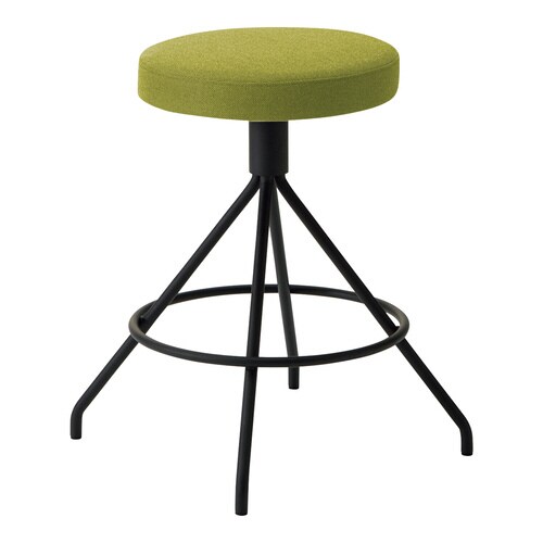 ミドルハイスツール コーデ固定脚(座回転)張くるみ