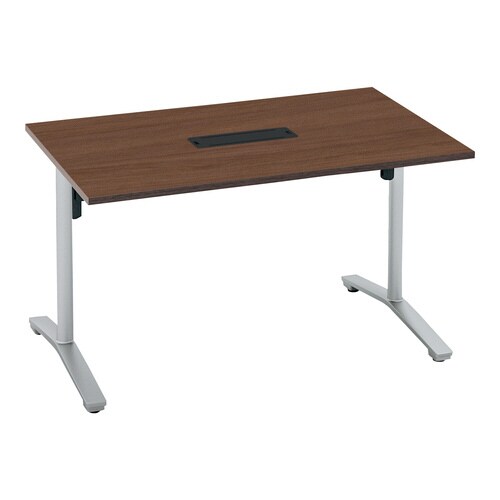 ビエナ 固定角型天板配線付 塗装脚キャスター